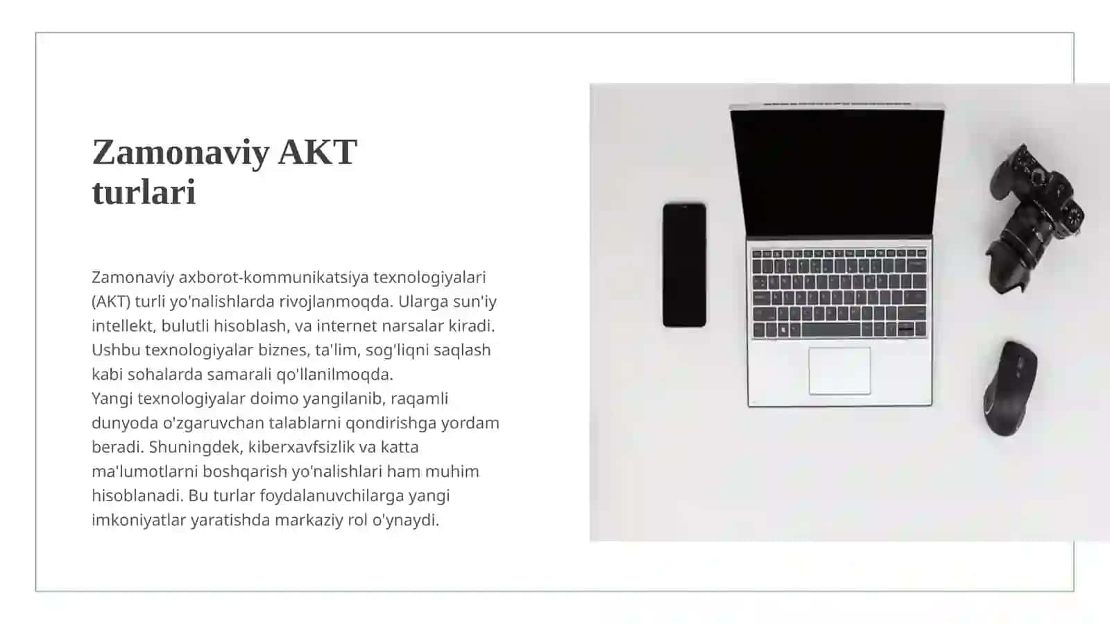 Zamonaviy AKT texnologiyalari klassifikatsiyasi 3