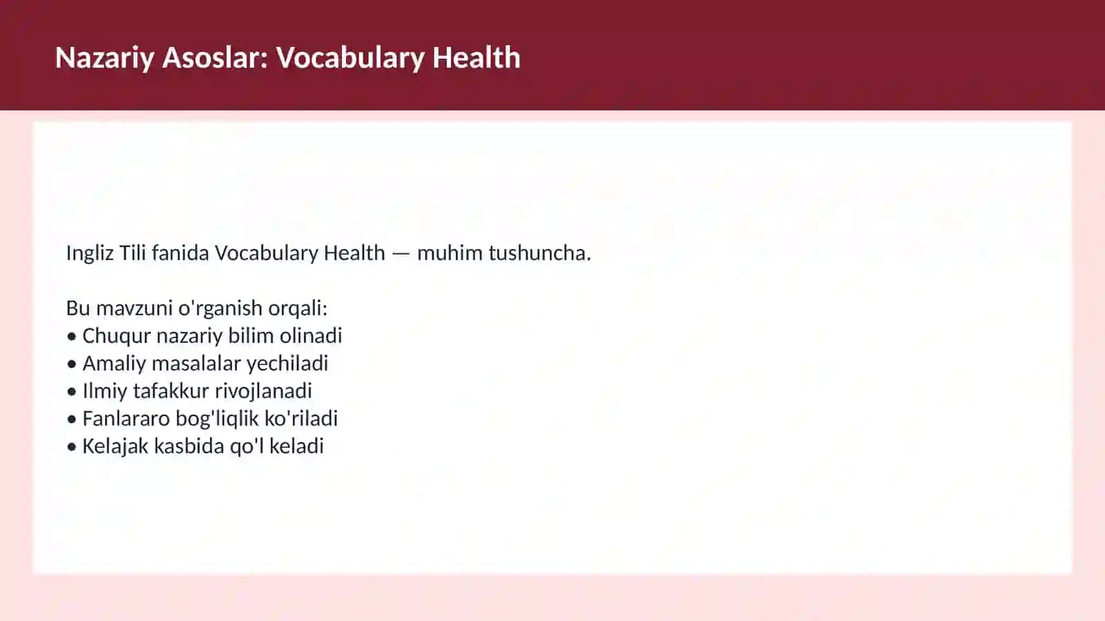 O'qituvchilar va talabalar uchun dars ishlanma 3