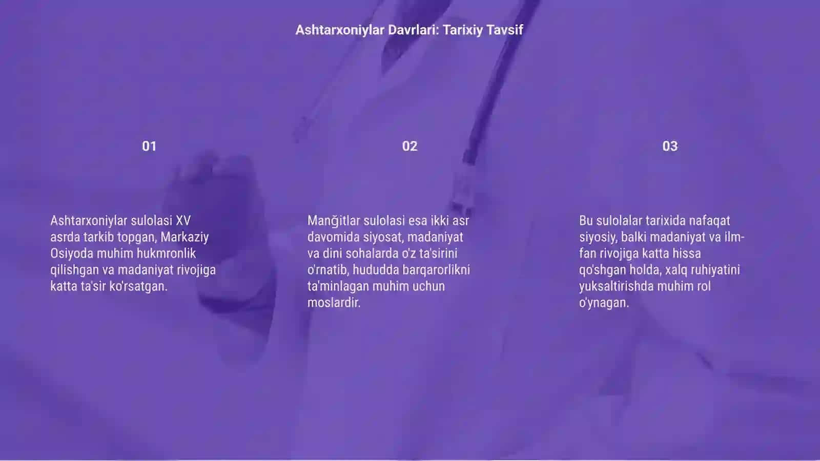 Ashtarxoniylar va Manğitlar sulolasi 3