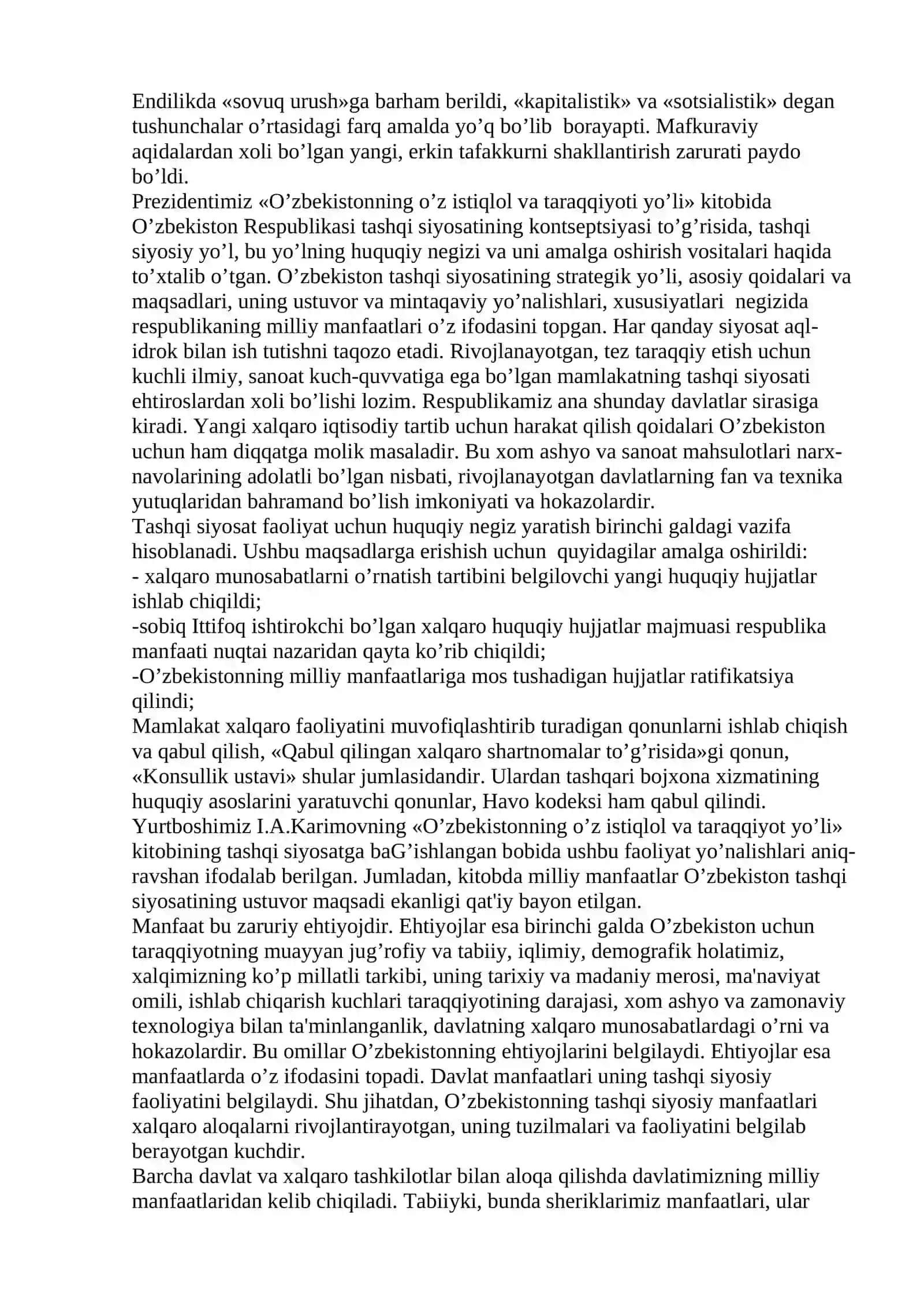 O’ZBEKISTONNING JAHON HAMJAMIYaTI BILAN HAMKORLIGIDA DEMOKRATIK TAMOYILLARGA ASOSLANIShI 3