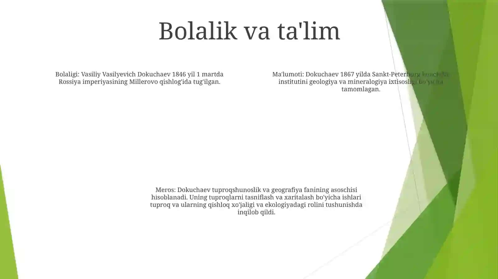 V.V.Dokchayev-Tuproqshunoslik Va TuproqlarGeografiyasiningAsoschisi 3