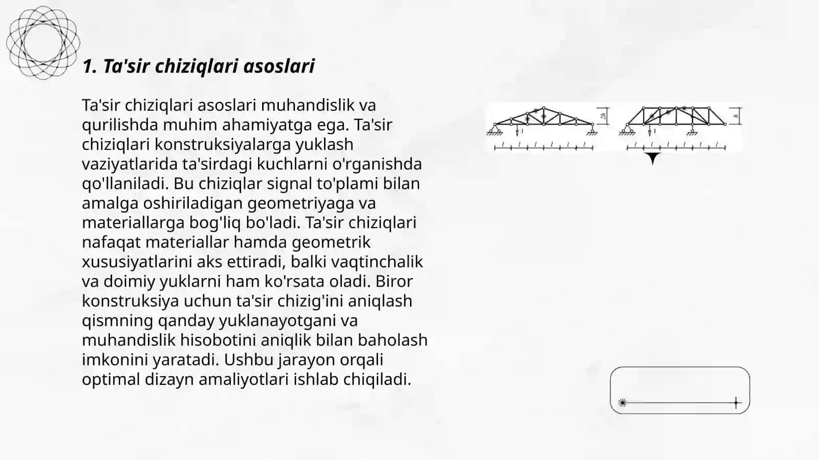 Zoʻriqishlar qiymatini taʼsir chiziqlari yordamida aniqlash 3