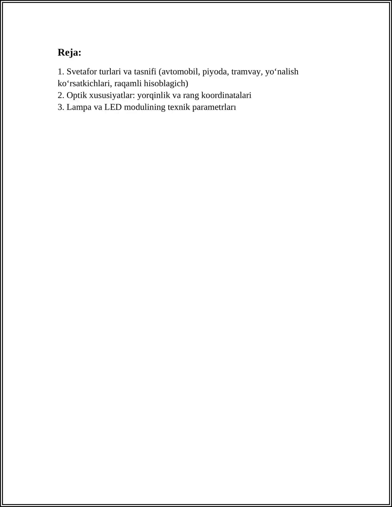 Svetafor turlari va tasnifi 3