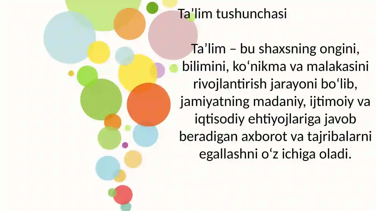 O'zbekiston respublikasida ta'lim sohasida amalga oshirilgan islohatlar. 3