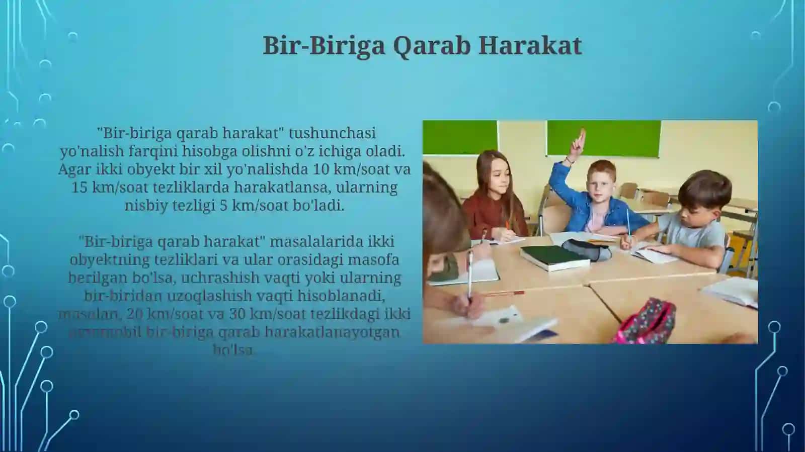Boshlangʻich sinflarda harakatga oid masalalar 3
