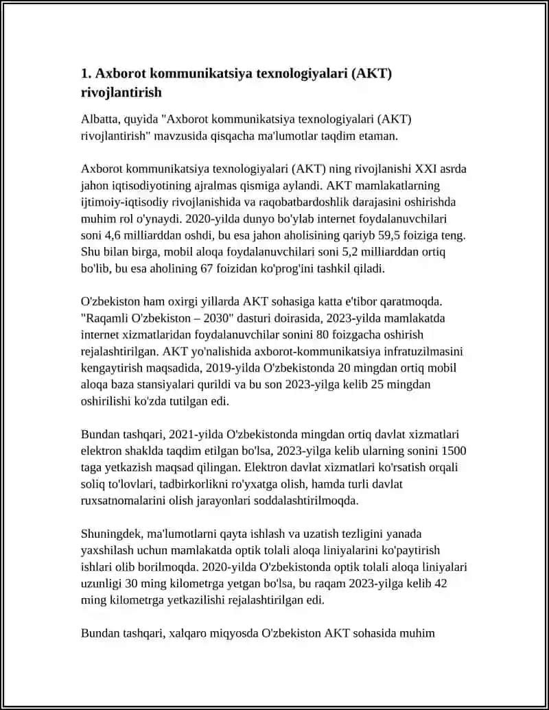 Axborot kommunikatsiya texnologiyalari (AKT) rivojlantirish 3