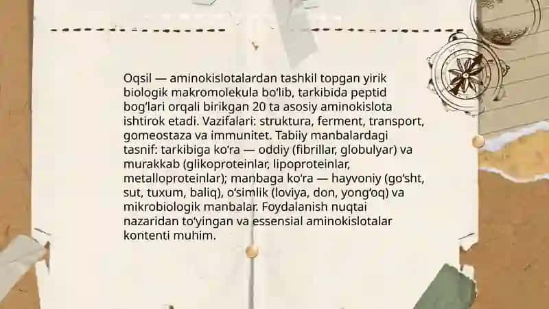 Oqsillar va oqsillarni tabiiy manbalardan ajratib olish 3