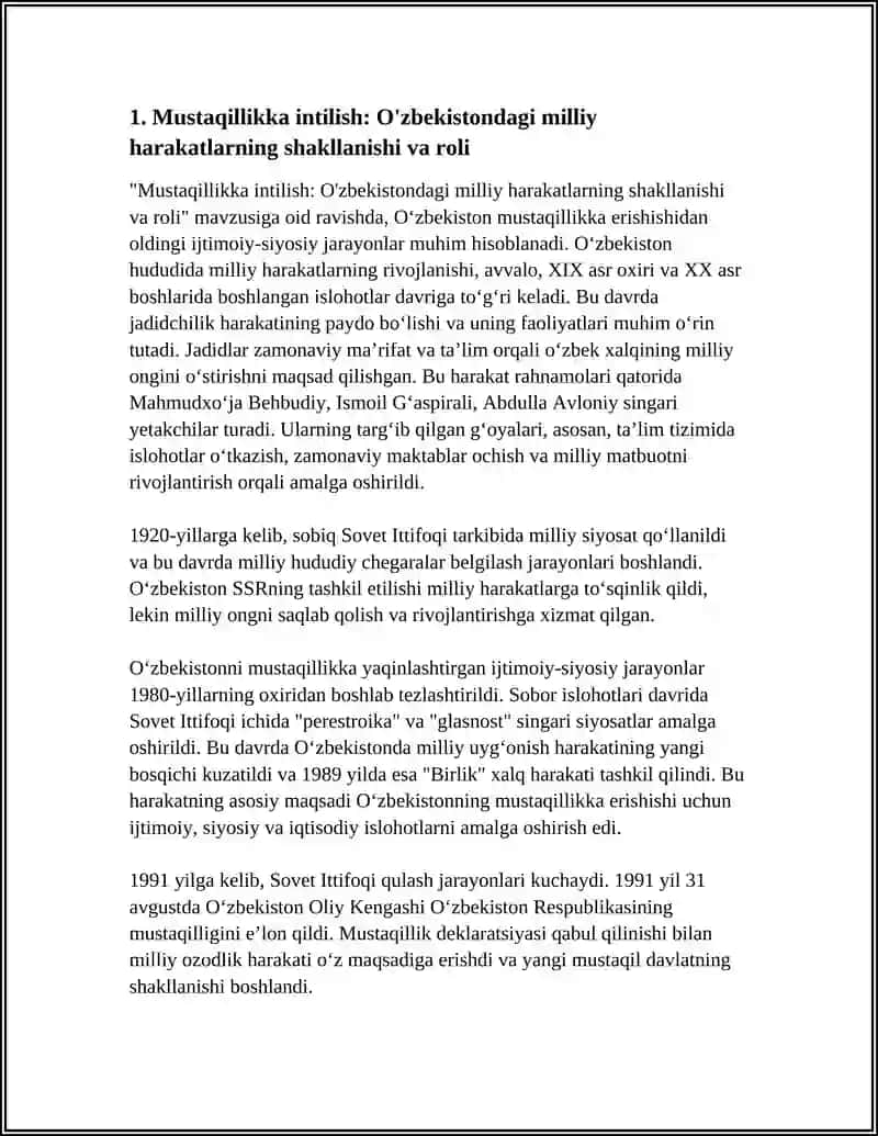 MUSTAQILLIKKA ERISHISH ARAFASIDA O'ZBEKISTONDAGI IJTIMOIY -SIYOSIY JARAYONLAR 3