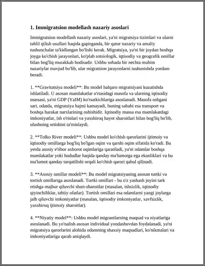 IMMIGRATSIYON MODELLASHTIRISH VA UNDAN FOYDALANISH USULLARI 3