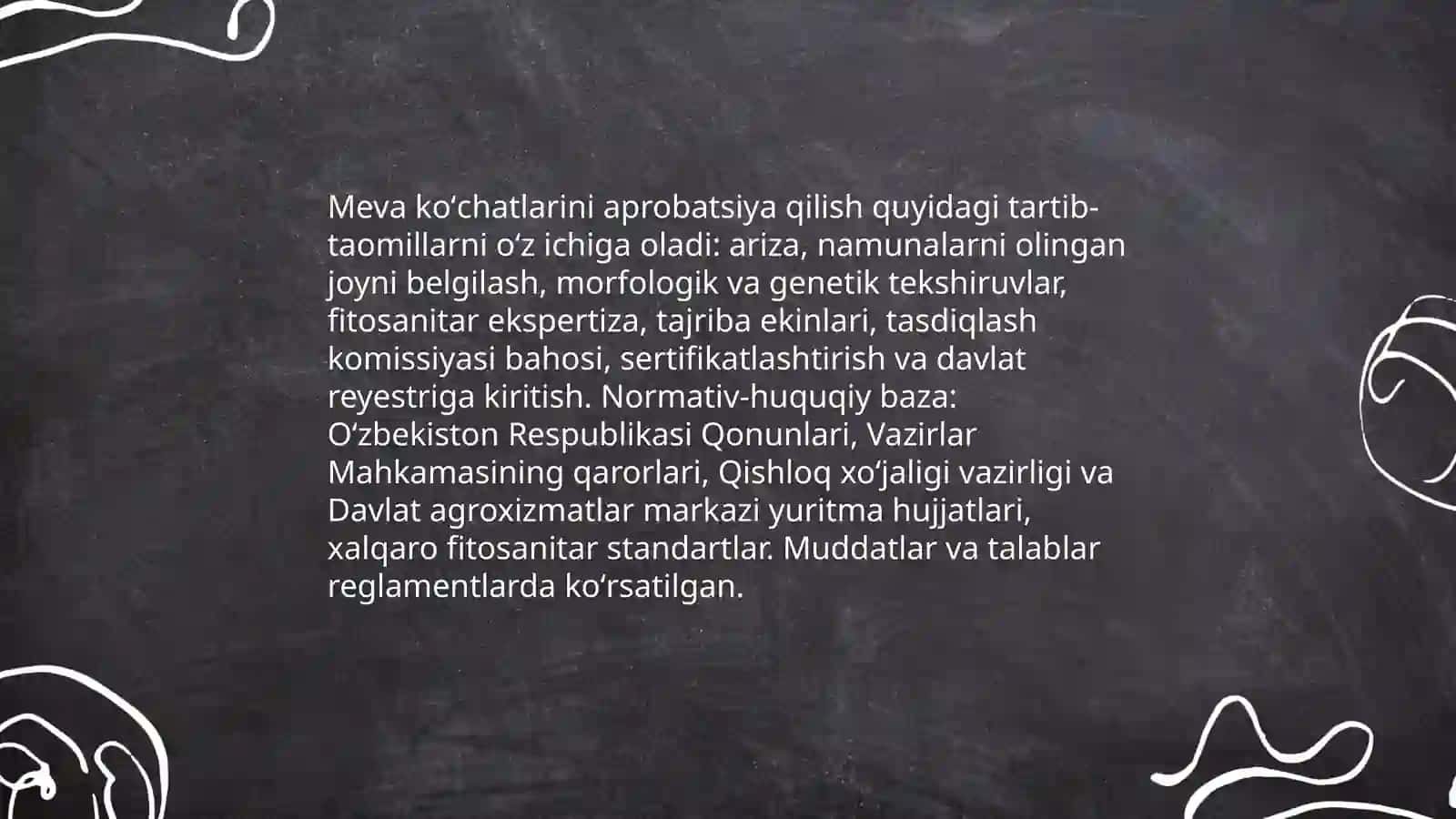 Meva koʻchatlarini aprobatsiya qilish 3