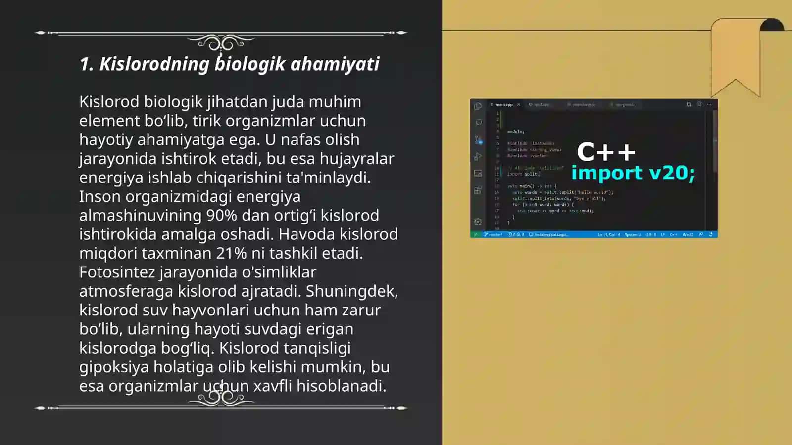 Kislorodning biologik ahamiyati 3