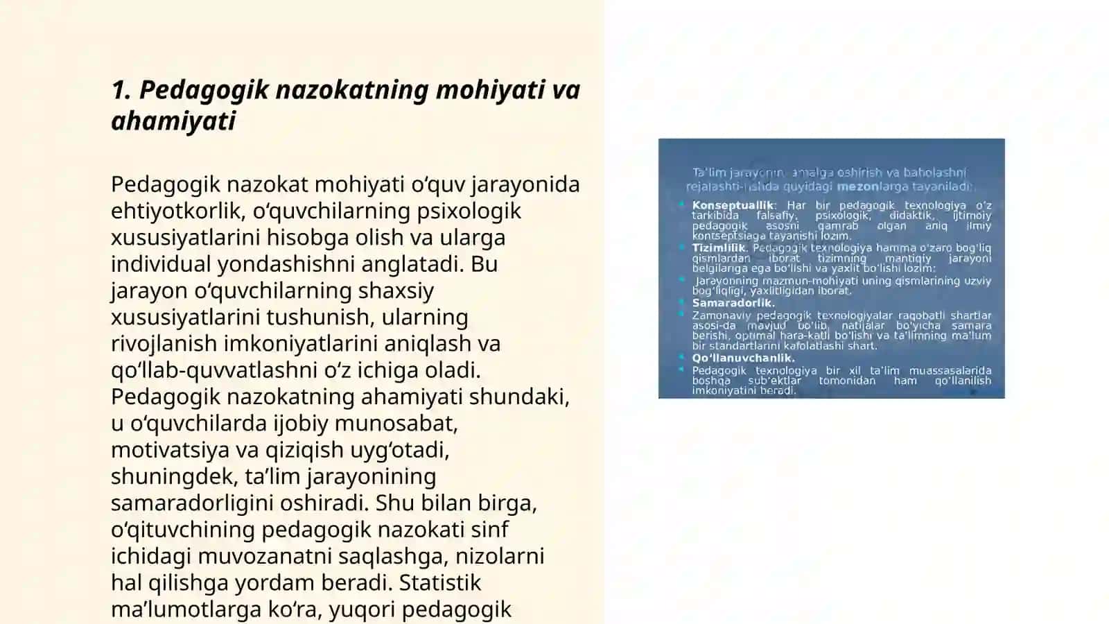 Pedagogik nazokat va xushmuomalalik, kasbiy pedagogik dilkashlikning o‘qituvchi hulq atvorida shakllanishi 3