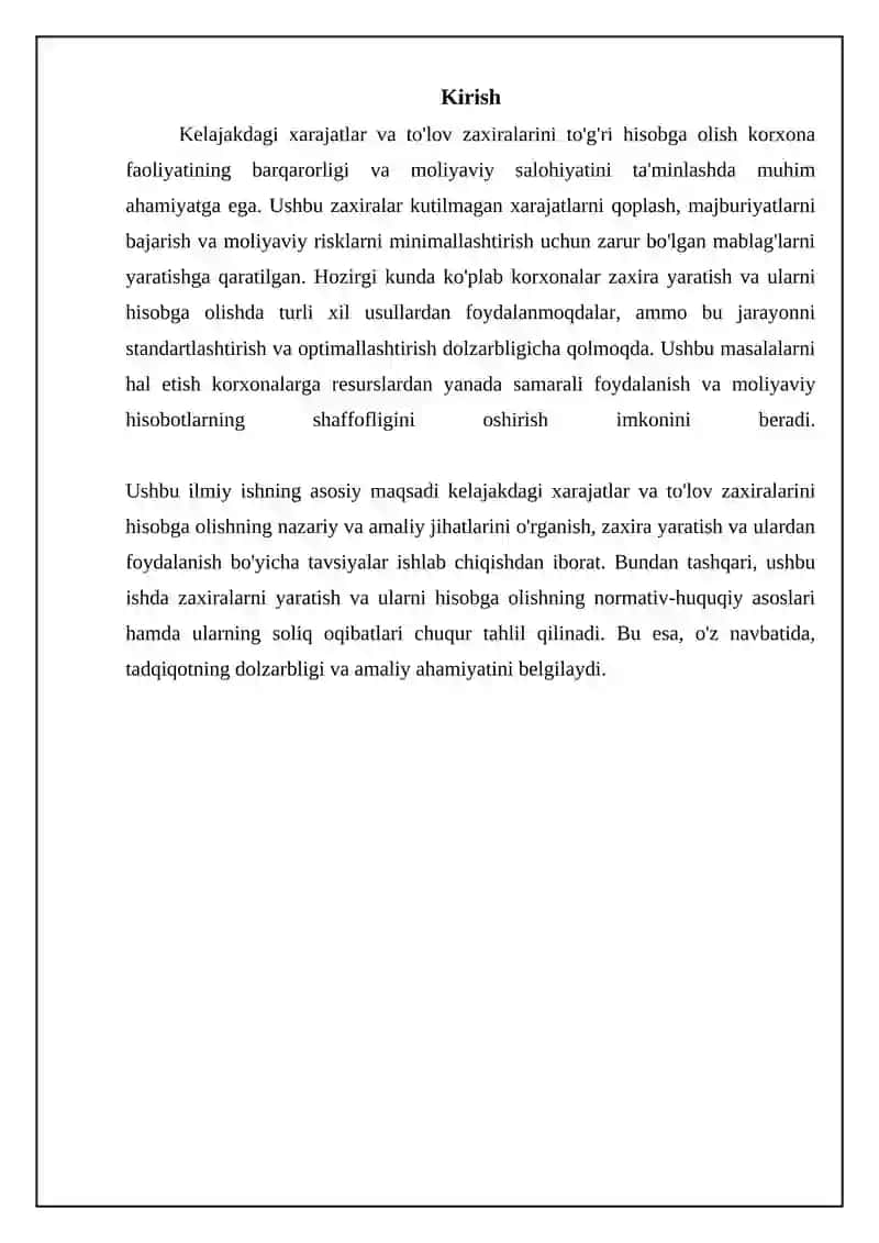 Kelajakdagi xarajatlar va to'lov zaxiralari: Asosiy tushunchalar va siyosat 3