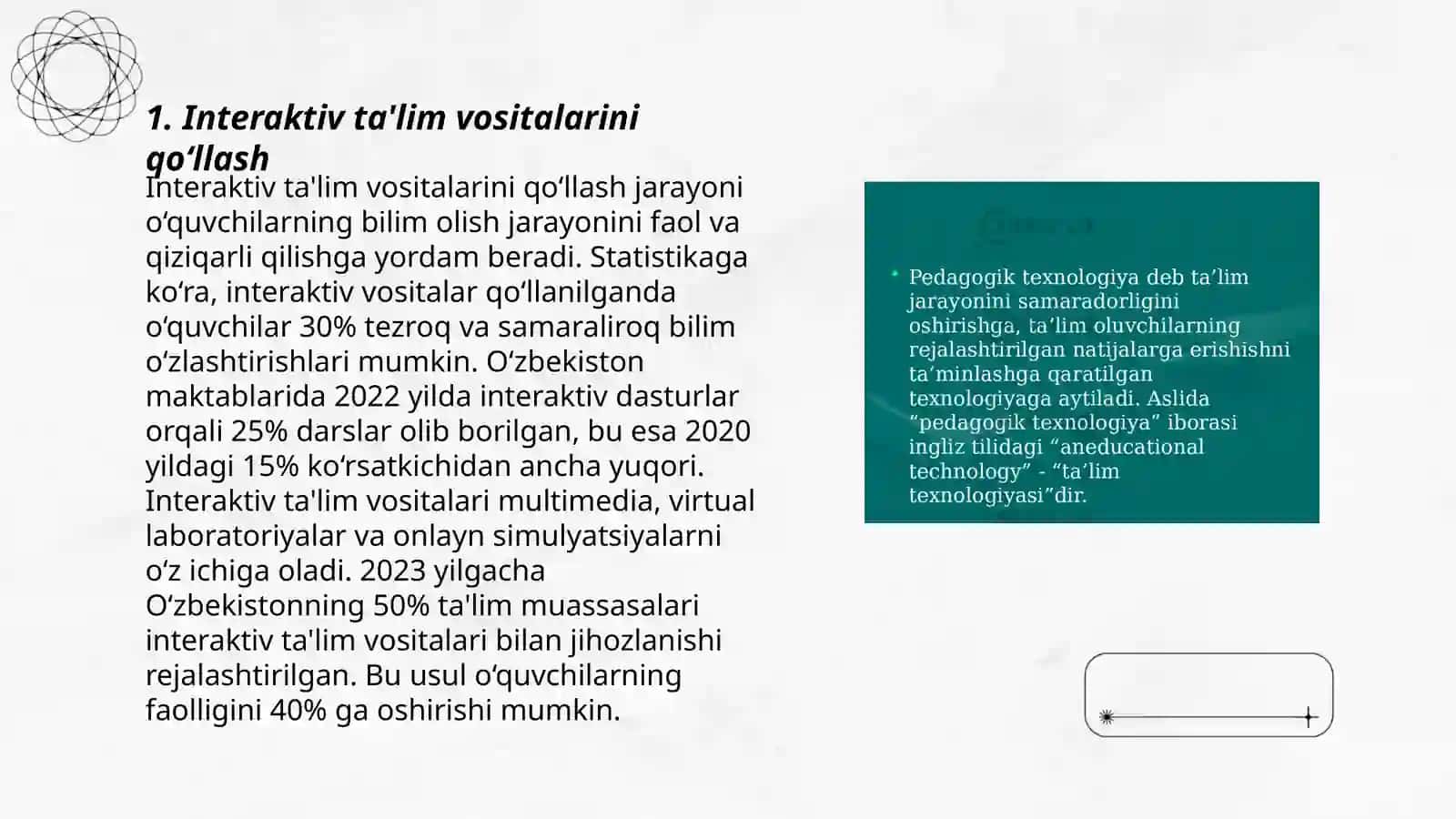 Boshlang‘ich sinfda o‘qitishning zamonaviy texnologiyalaridan foydalanish usullari 3