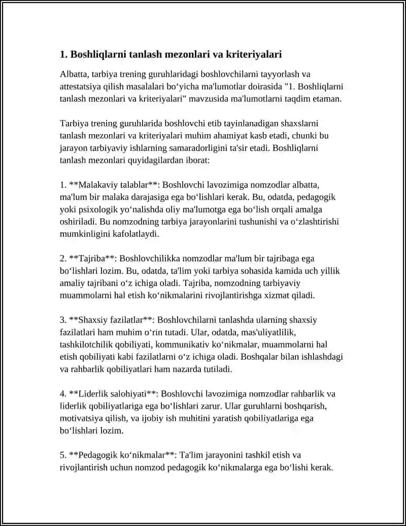 TARBIYA TRENNING GURUHLARIDAGI BOSHLOVCHILARNI TAYYORLASH VA ATTESTATSIYA QILISH MASALALARI 3