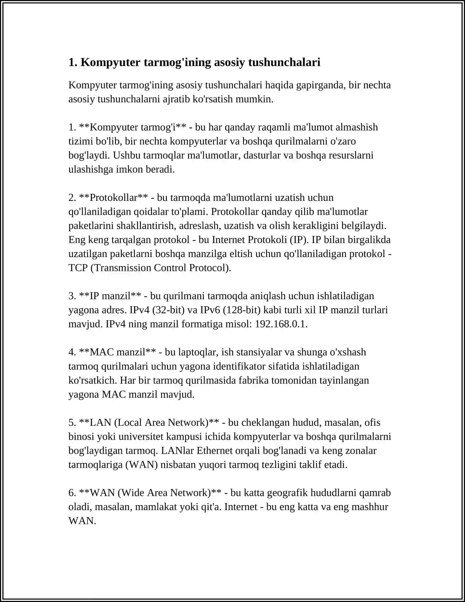 KOMPYUTER TARMOQLARI TUSHUNCHASI VA TURLARI 3