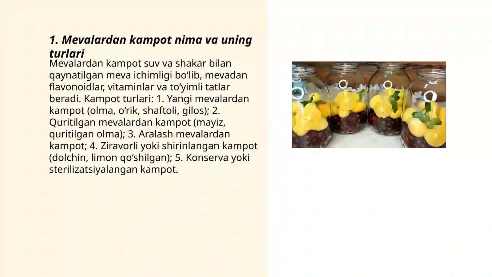 Mevalardan kampot tayyorlash 3