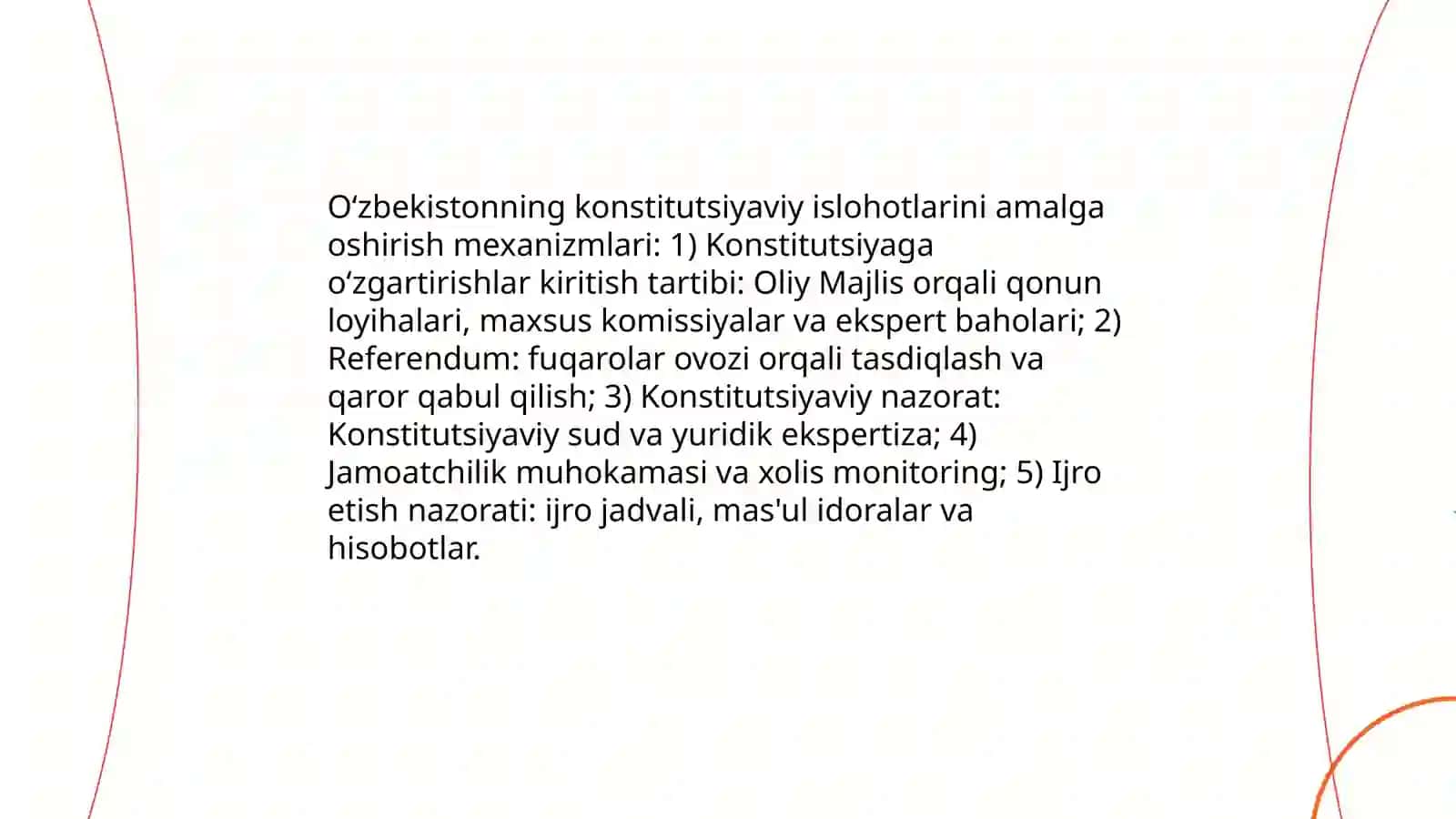 Õzbekistonning siyosiy huquqiy islohatlarni amalga oshirilishi 3