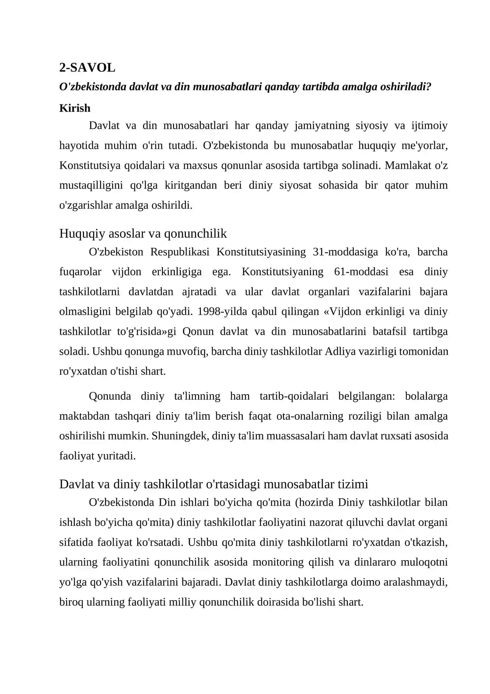 Dinshunoslik fanining predmeti 3