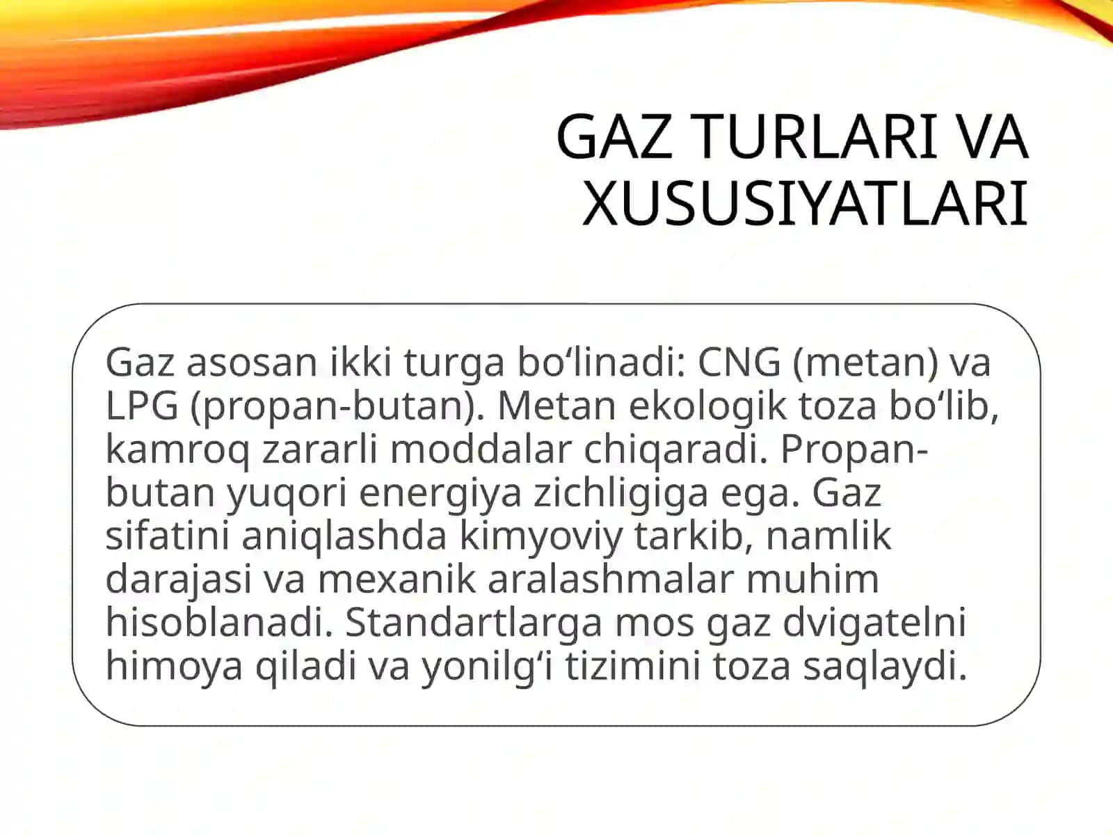 Biznes Reja: Eng sifatli gaz markasi qanday aniqlanadi 3