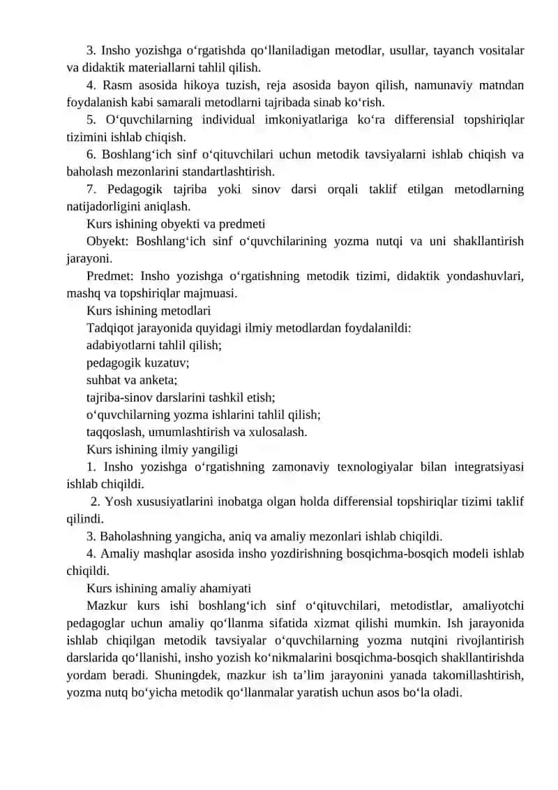 Boshlang'ich sinf o'quvchilarini insho yozishga o'rgatish 3