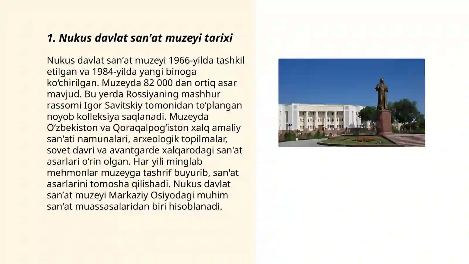 Nukus davlat sanʼat muzeyi tarixi 3