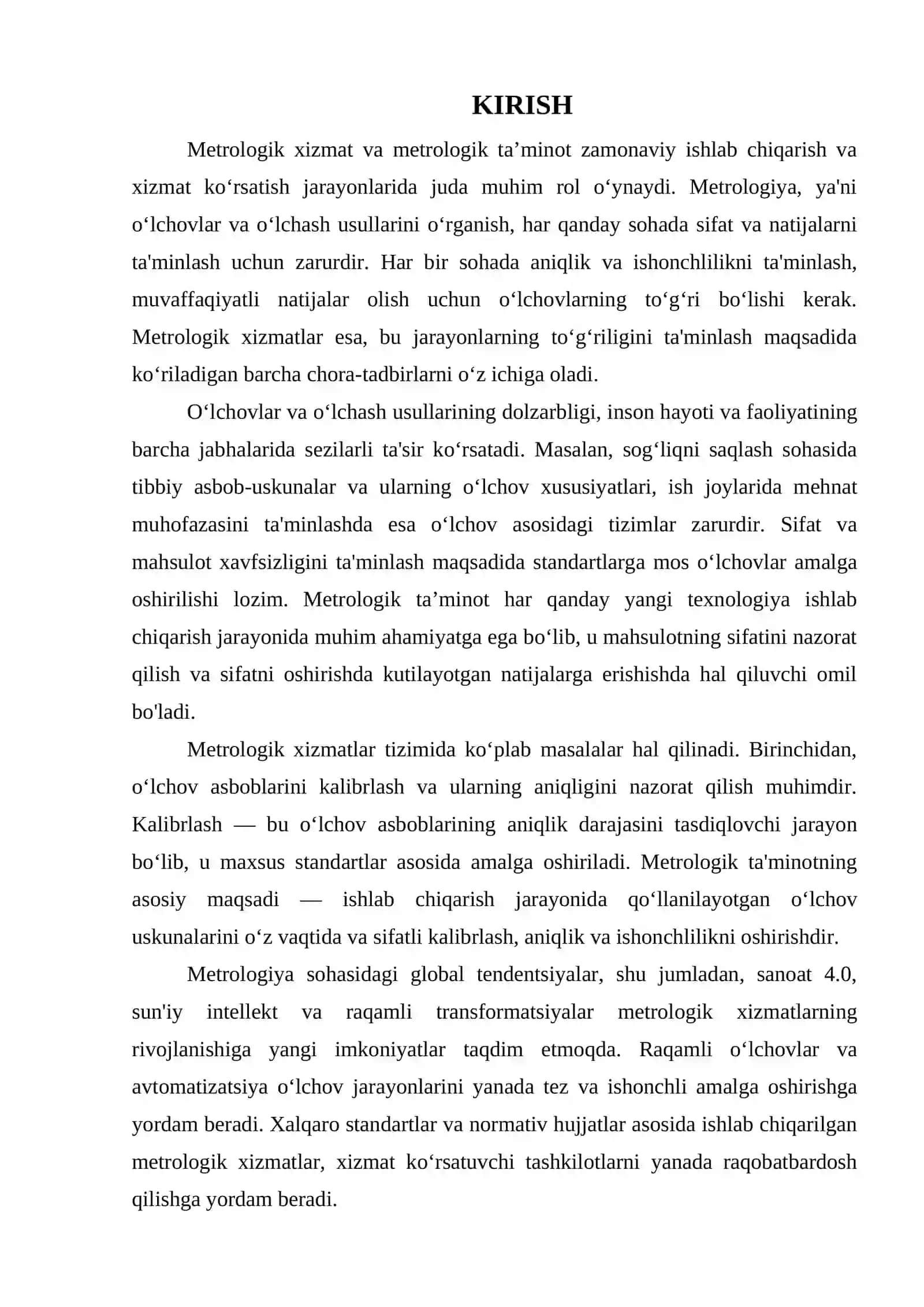METROLOGIK XIZMAT VA METROLOGIK TA’MINOT 3
