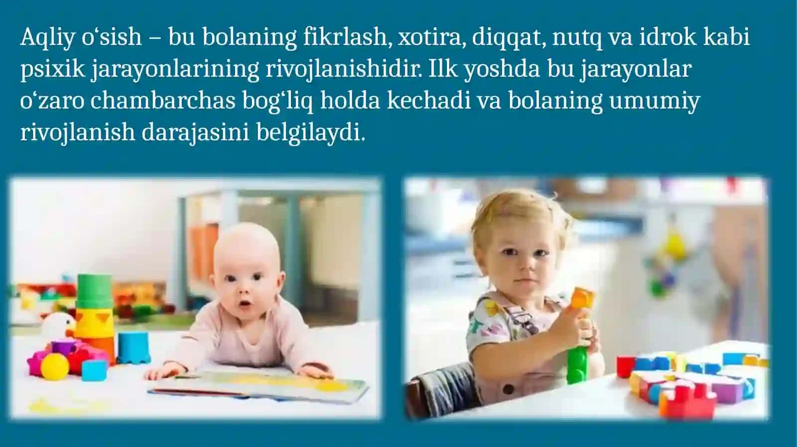 Ilk bolalik davrida aqliy o'sish 3