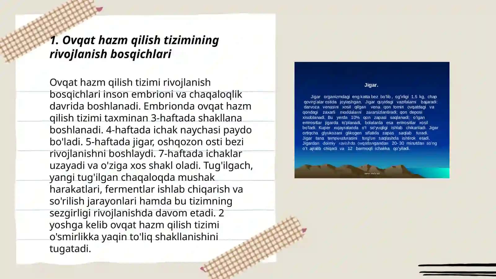 Ovqat hazm qilish tizimining yosh xususiyatlari 3