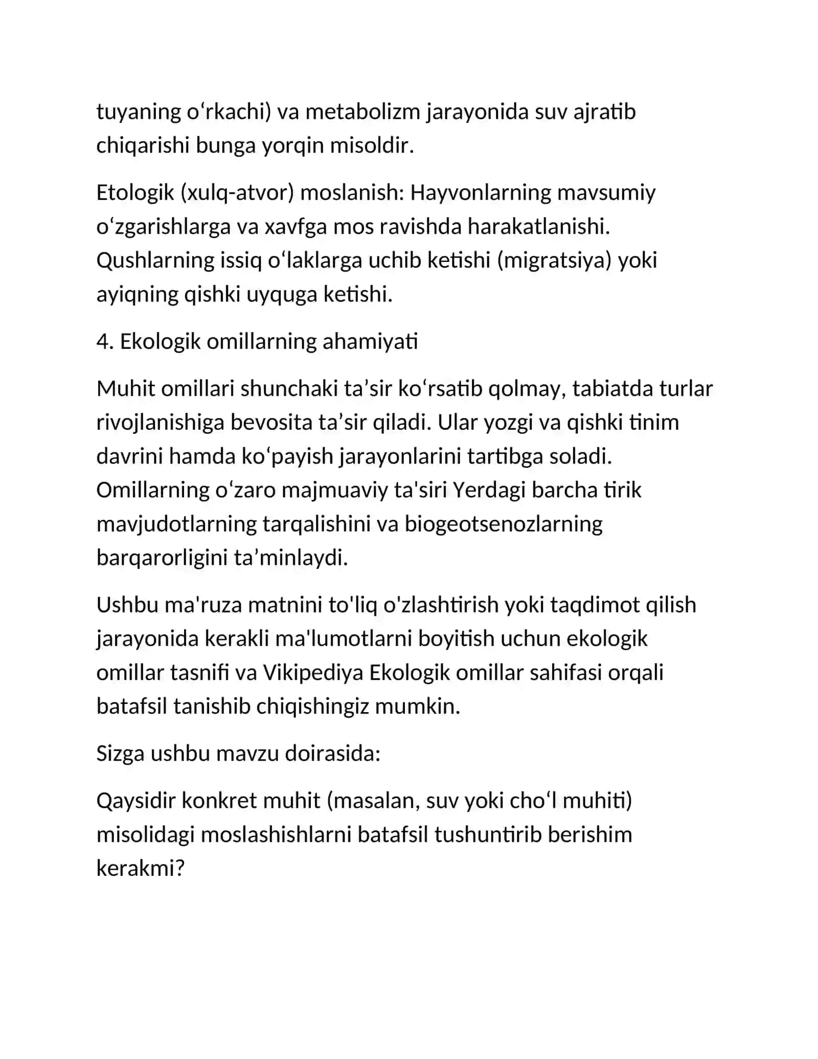 Muhit va ekologik omillar 3
