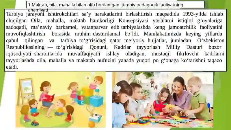 MAKTAB, OILA VA JAMIATCHILIK HAMKORLIGI KONSEPSIYASINING AMALDAGI HOLATI 3