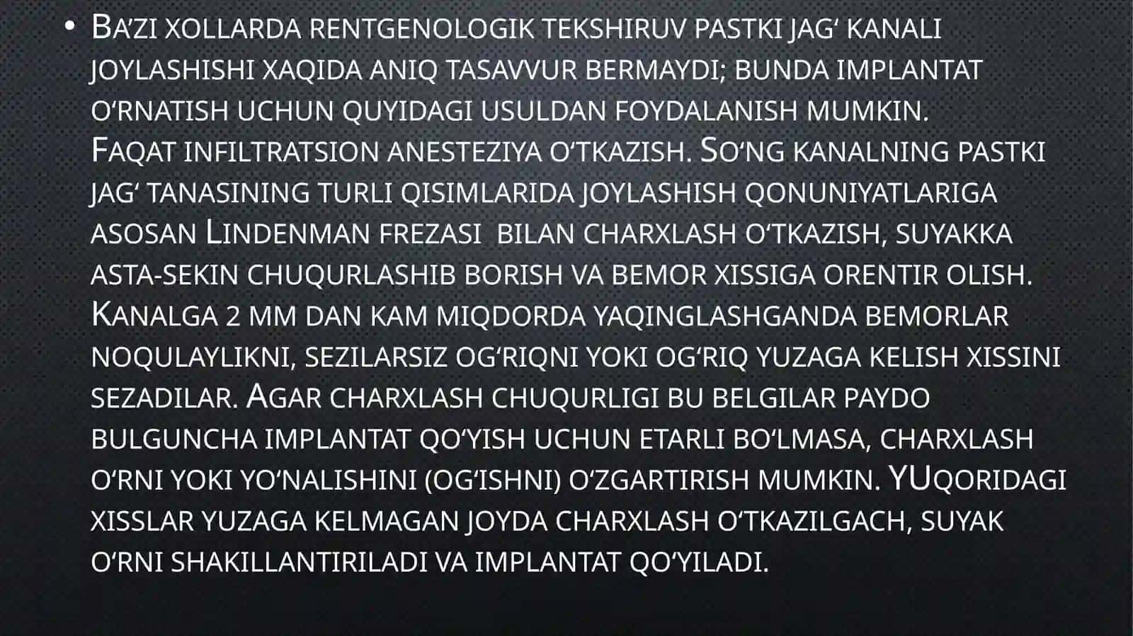 Dental Implantatsiyada pastki jag’da o’tkaziladigan qo’shimcha operatsiyalar(alveolyarnervlateralizatsiyasivaaugmentatsiyasi) 3