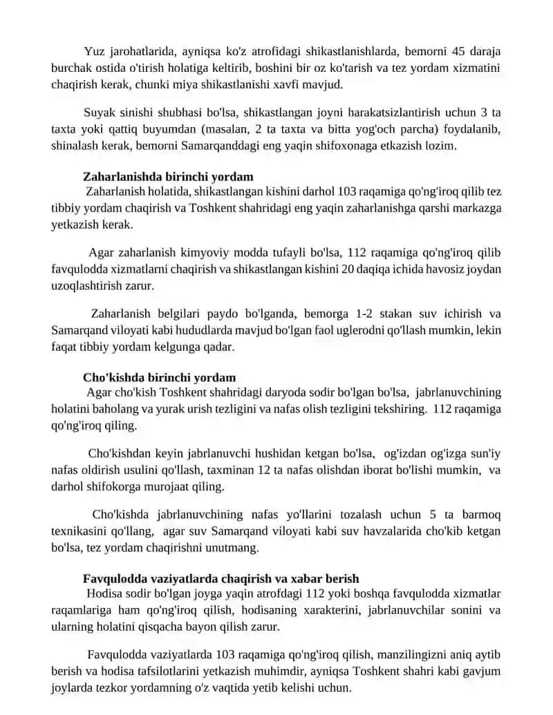 Jarohatlanganlarga tibbiy yordam koʻrsatish yoʻllari 3