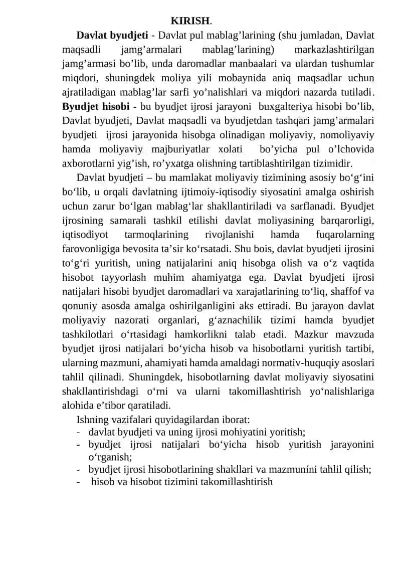 Davlat Budjeti Ijrosi Natijalari Hisobi va Hisobotlari 3