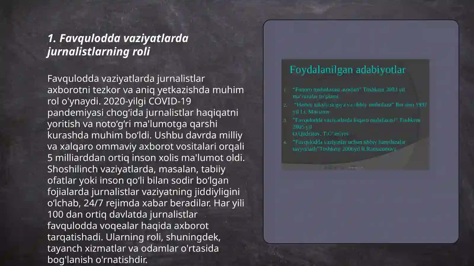 Favqulotta vaziyatlarda jurnalistning pozitsiyasi 3