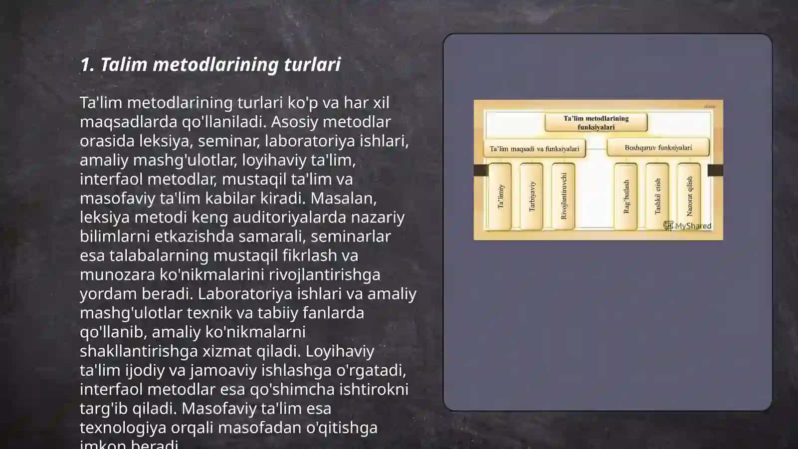 Talim metodlari va vositalari xaqida tadqimot 3