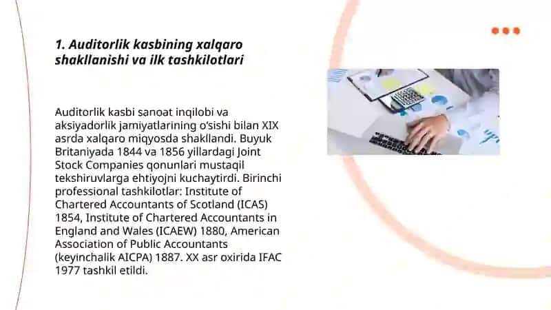 Xalqaro auditorlik tashkilotlari va kompaniyalari, ularning rivojlanish tarixi 3