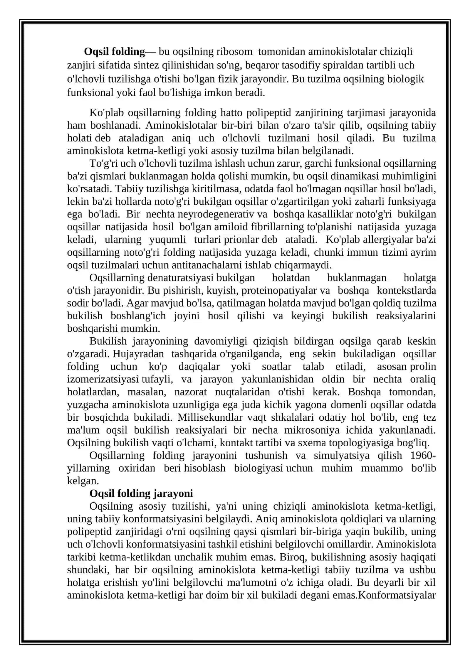 Oqsillar foldingi 3