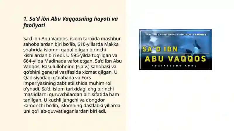 Men yashayotgan hududdagi muqaddas qadamjolar:Sa'd ibn Abu Vaqqos ziyoratgohi 3