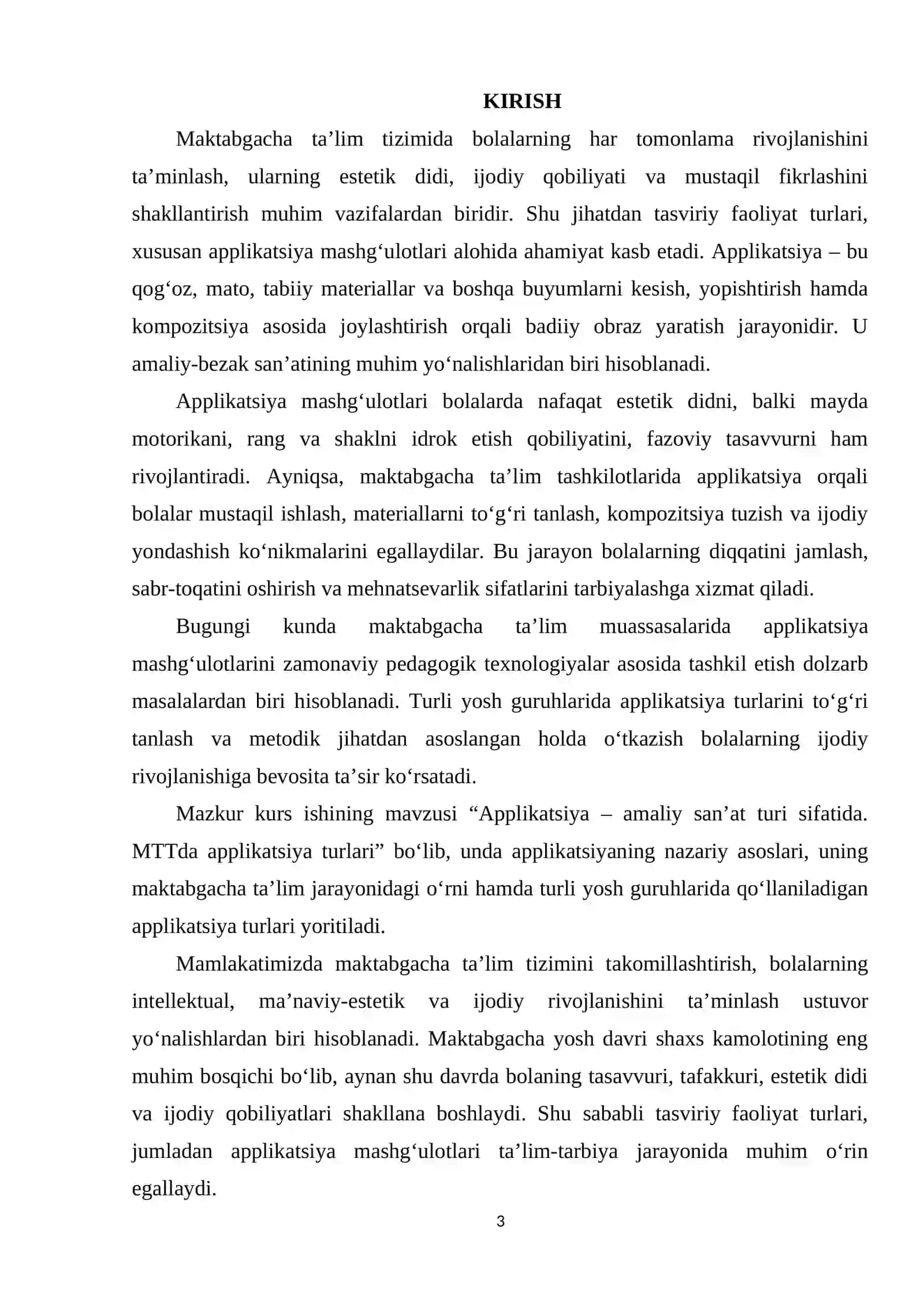 TASVIRIY FAOLIYATGA OʻRGATISH METODIKASI 3