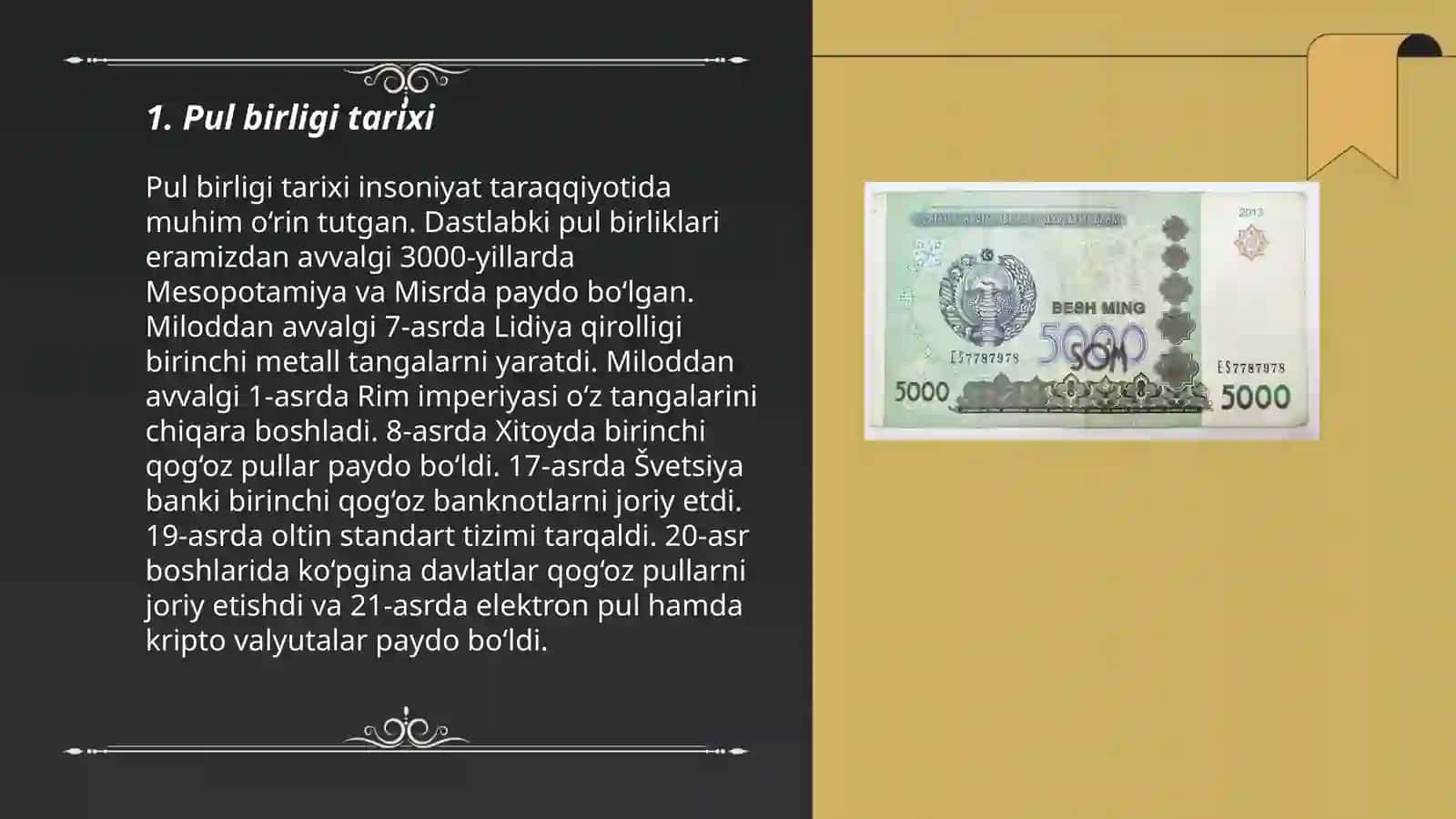 Pul birligi tarixi 3