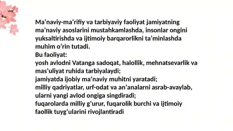 Maʼnaviy-maʼrifiy va tarbiyaviy faoliyat 3