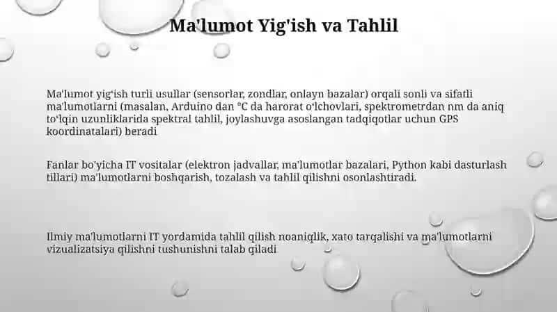Tabiiy fanlar darslarida axborot texnologiyalaridan foydalanish 3