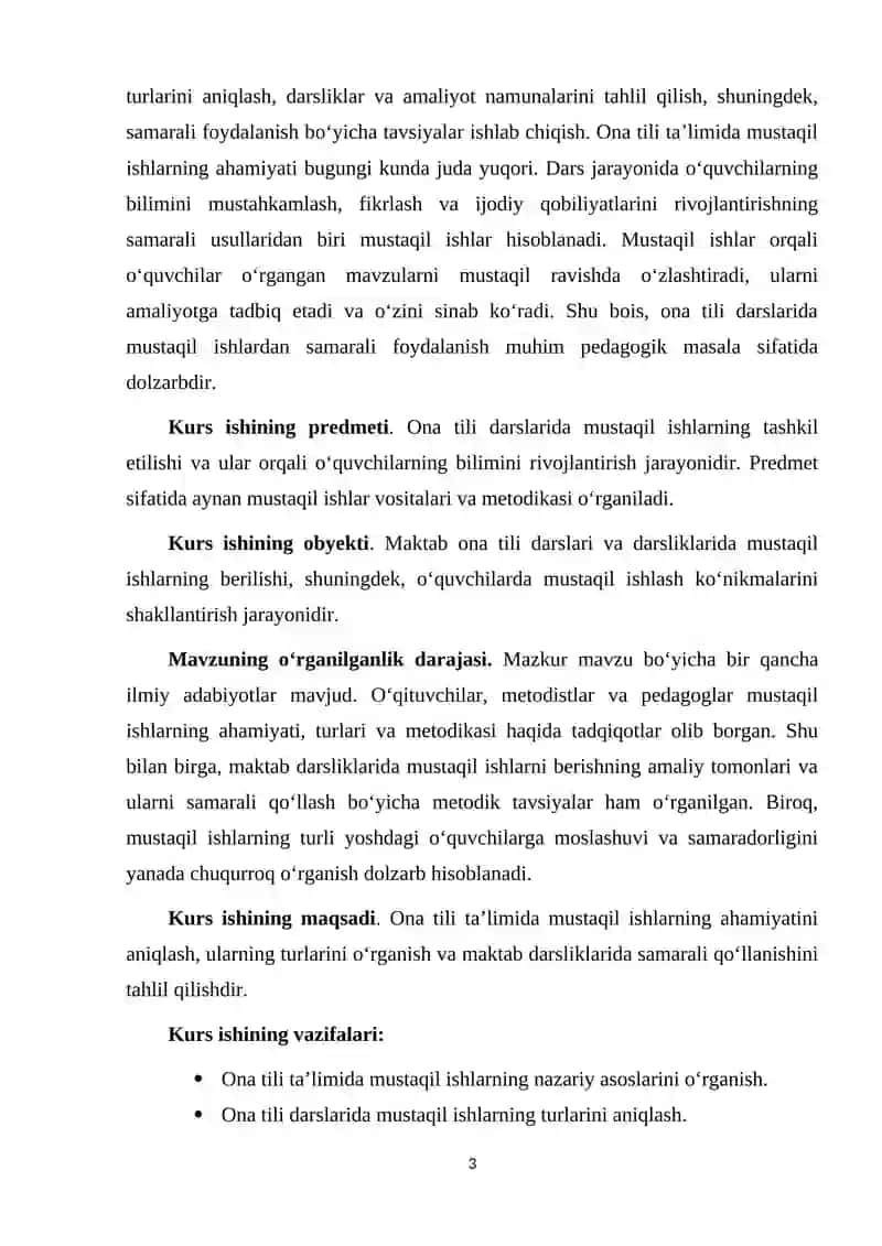 Ona Tili Ta'limida Mustaqil Ishlarining Nazariy Asoslari 3