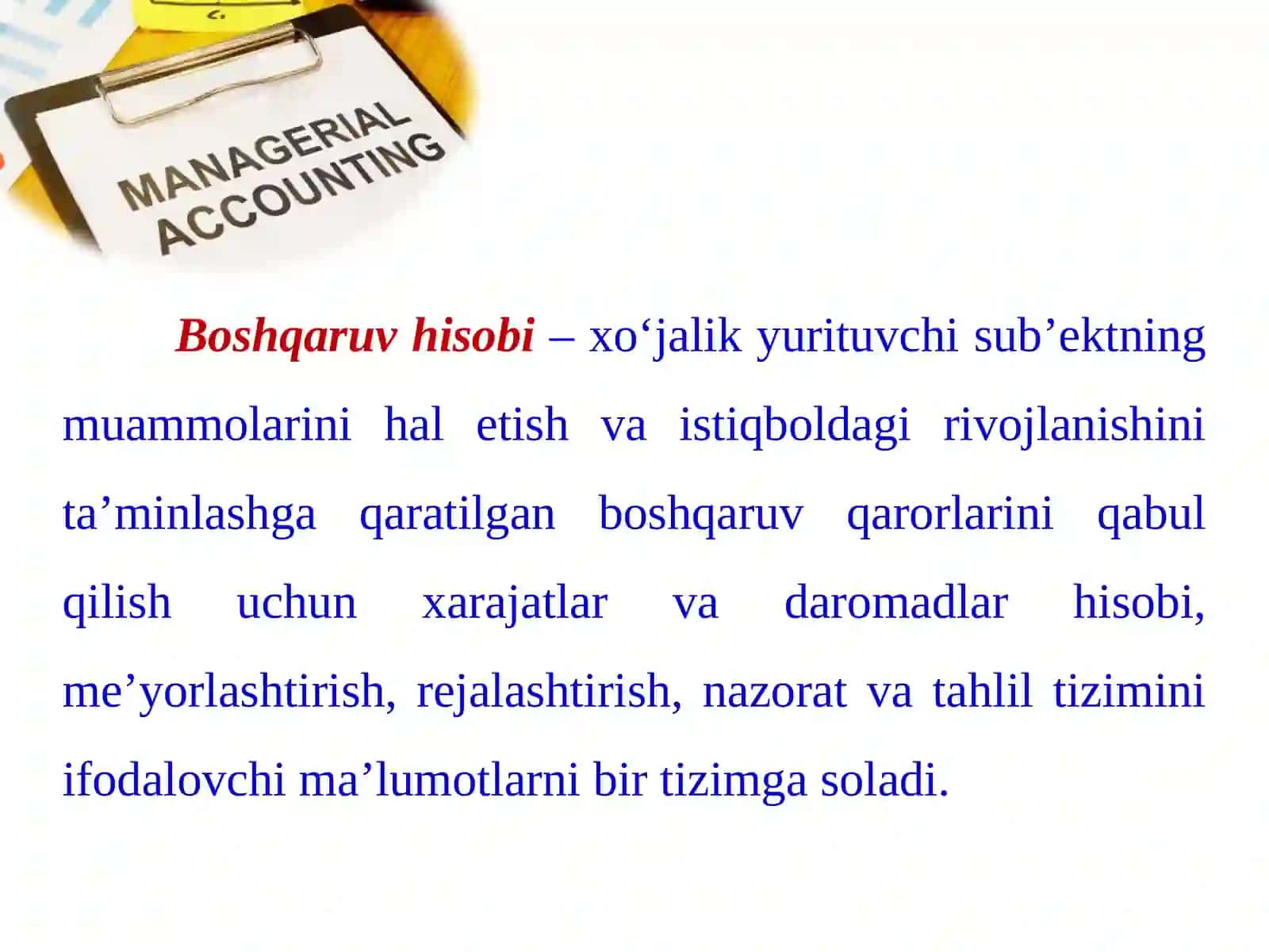 Boshqaruv HISOBI 3