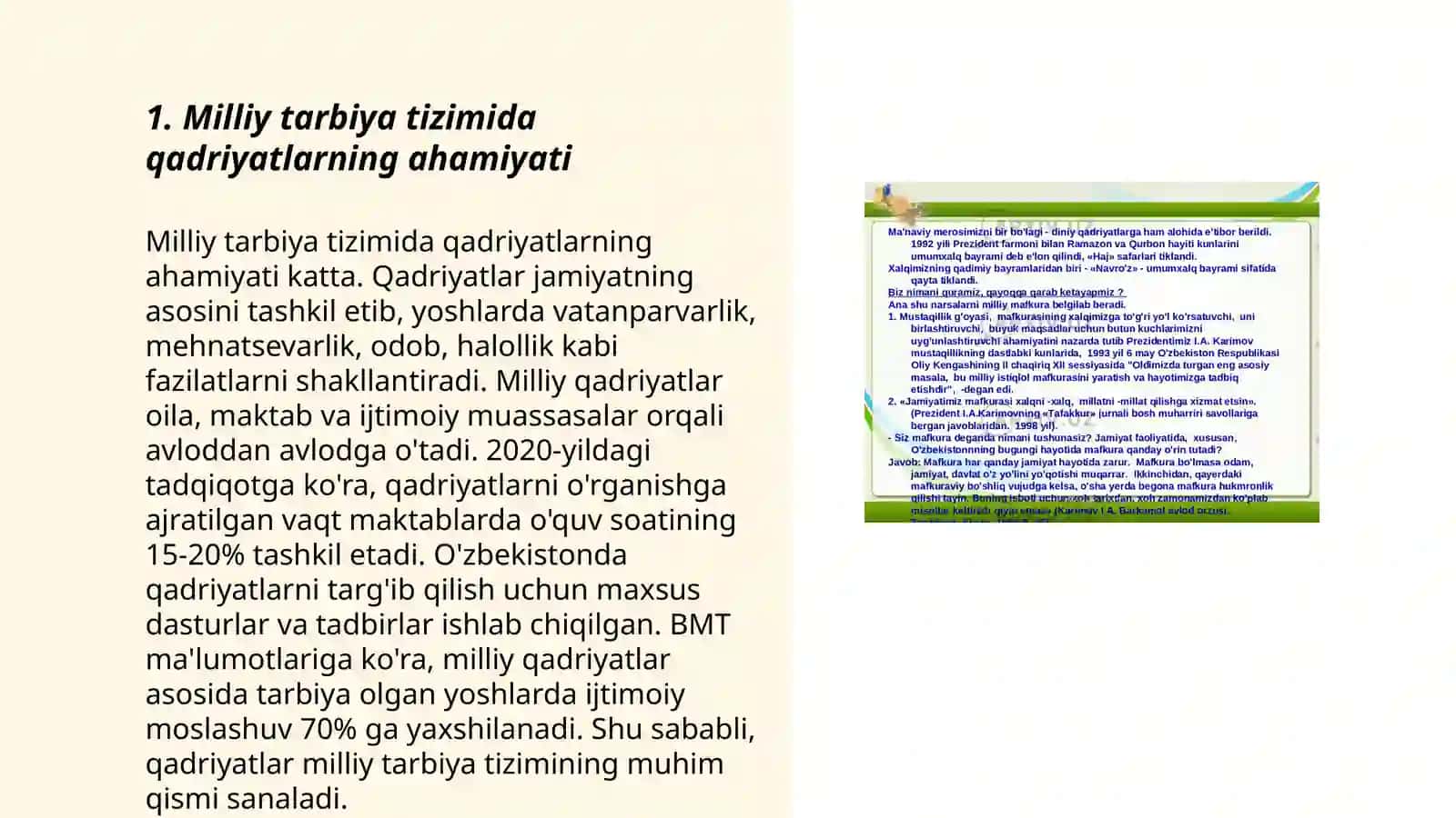 Milliy tarbiyaviy qadriyatlarni tiklanishi va zamonaviylashuvi 3