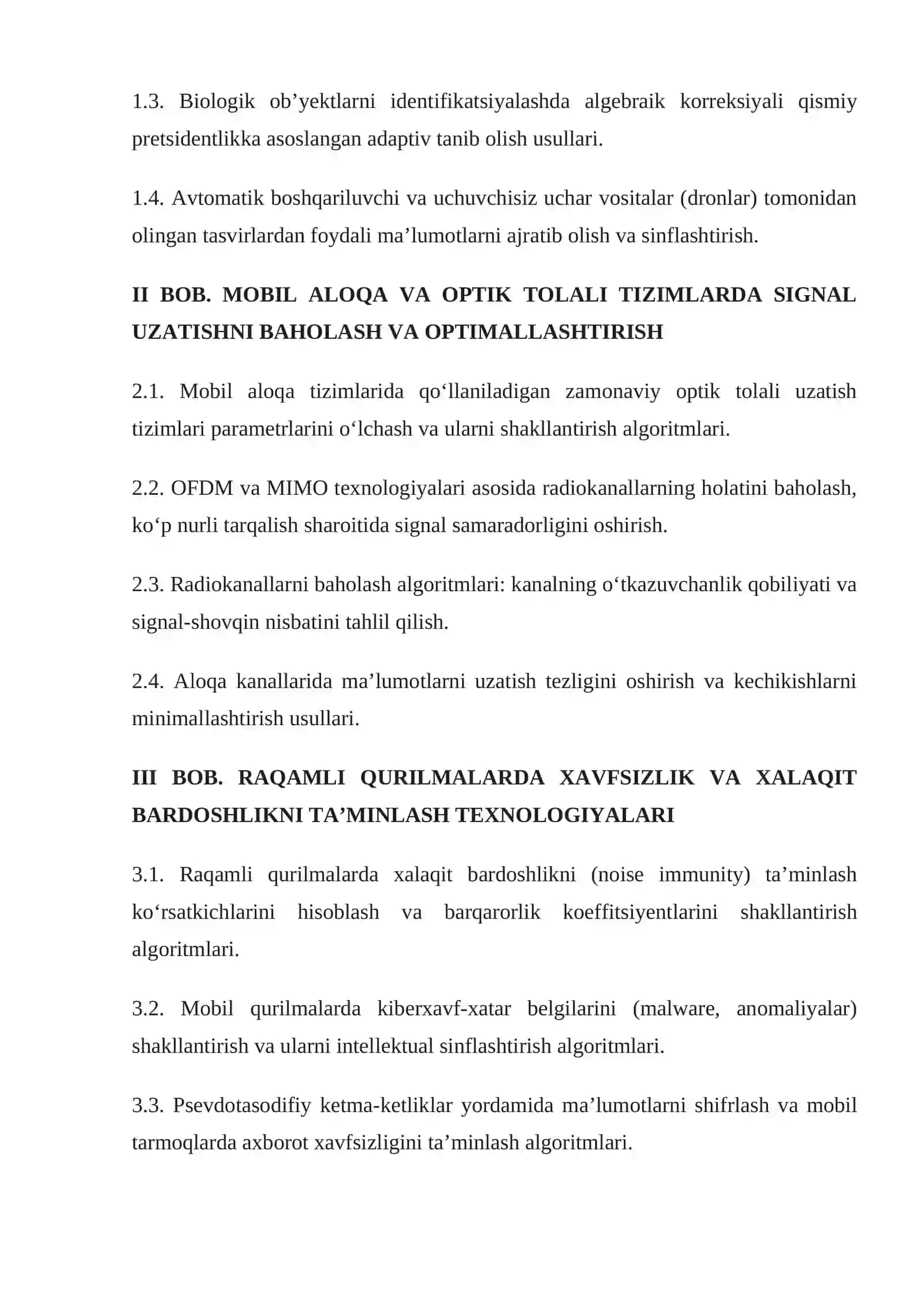 Tasvirlarga dastlabki ishlov berish algoritmlari va raqamli qurilmalarda qo‘llaniladigan tanlamalar 3