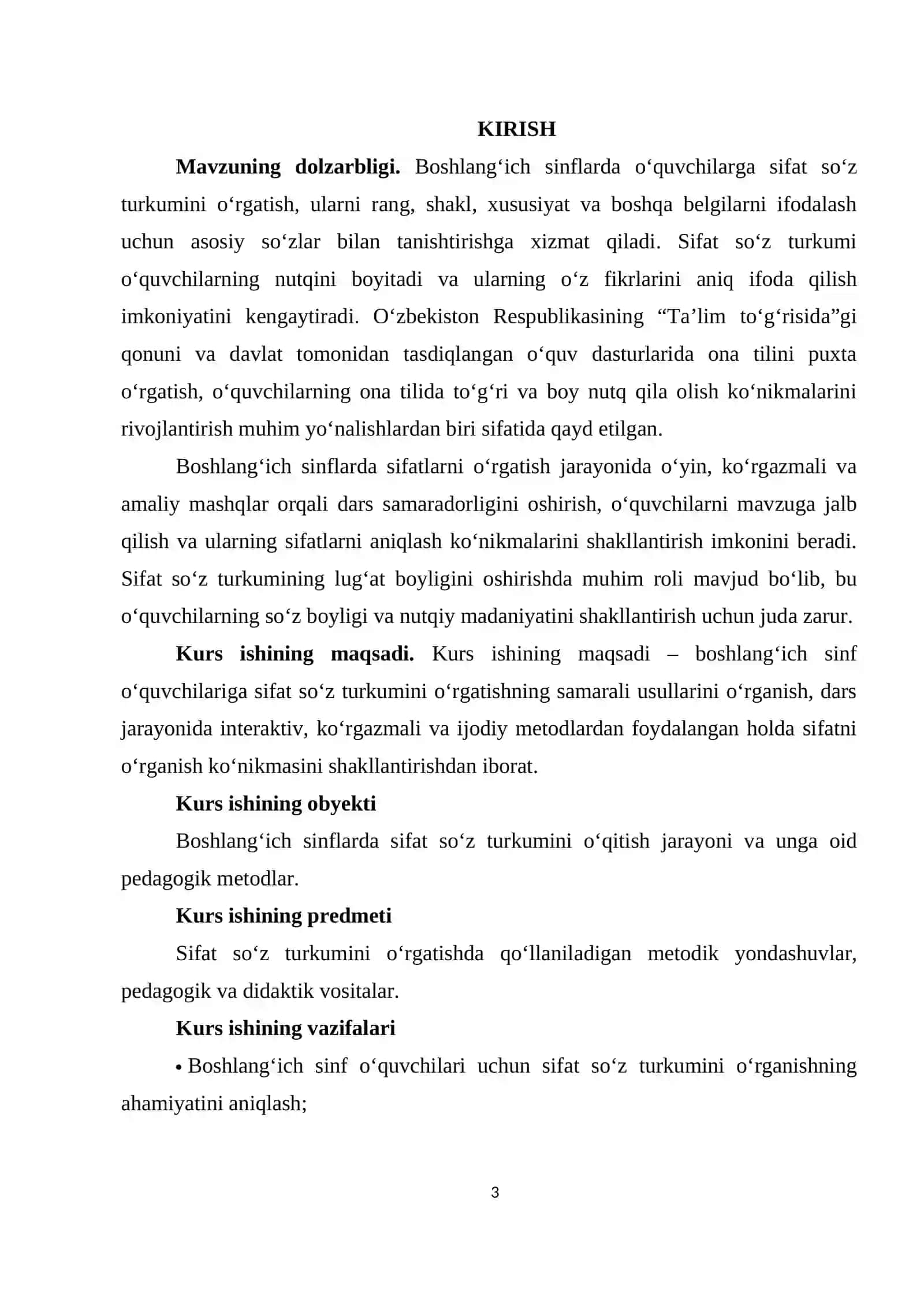 Ona tili oʻqish savodxonligi va uni oʻqitish metodikasi 3