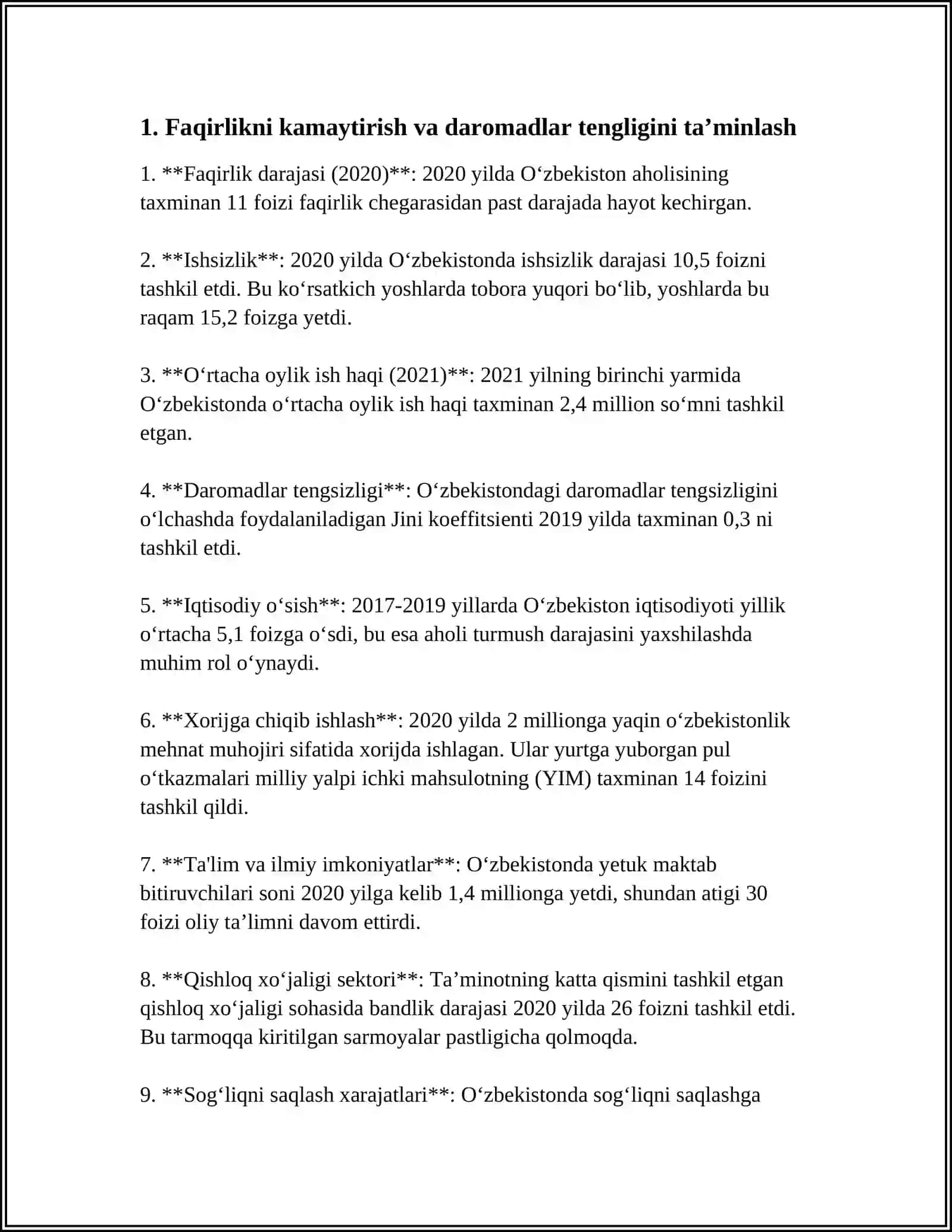 O'ZBEKISTONDA DAVLAT IJTIMOIY SIYOSATINING ASOSI YONALISHLARI 3