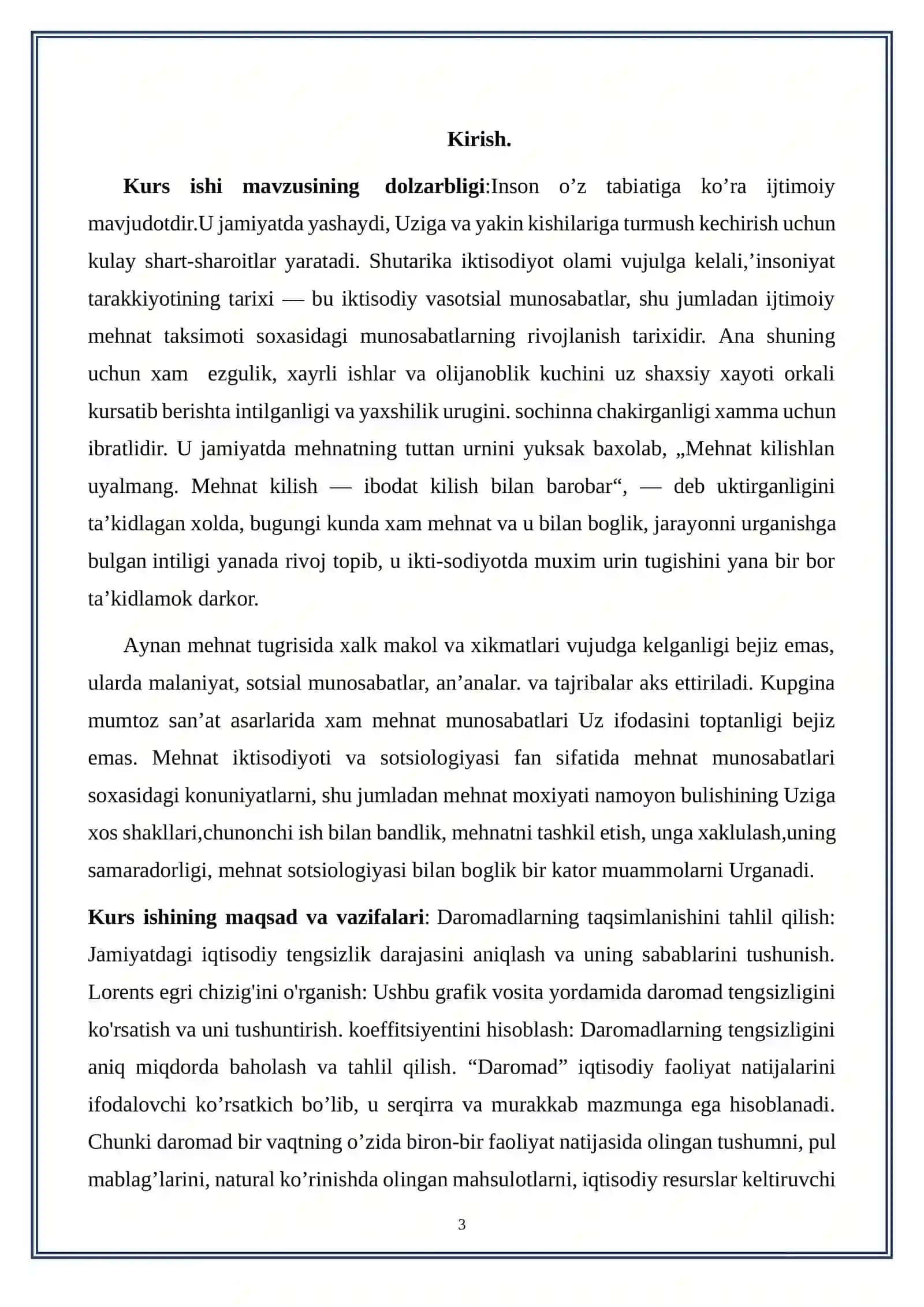 Daromadlarning taqsimlanishi va Lorents egri chizigʻi 3